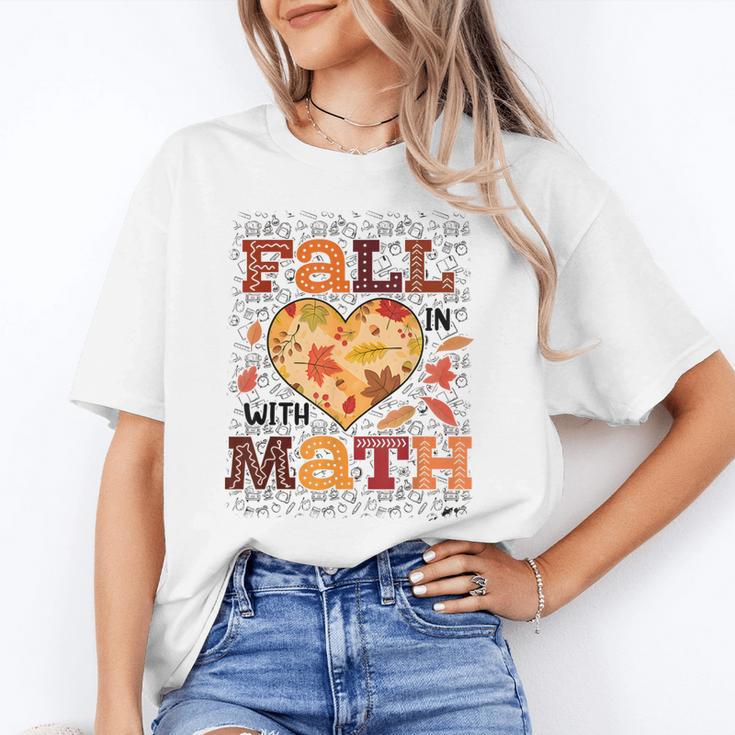 Fall Teacher Fall In Love With Math Math Thanksgiving For Men Women Unisex T-Shirt, funny gift Fall Teacher Fall In Love With Math Math Thanksgiving For Men Women Unisex T-Shirt, funny gift