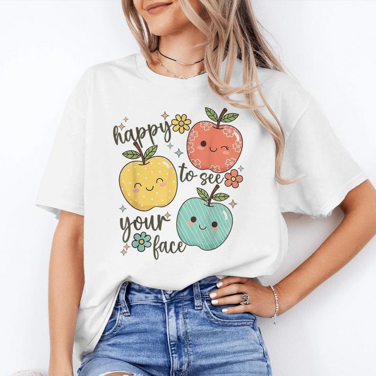 Happy To See Your Face Teacher Apple Unisex T-Shirt, funny gift