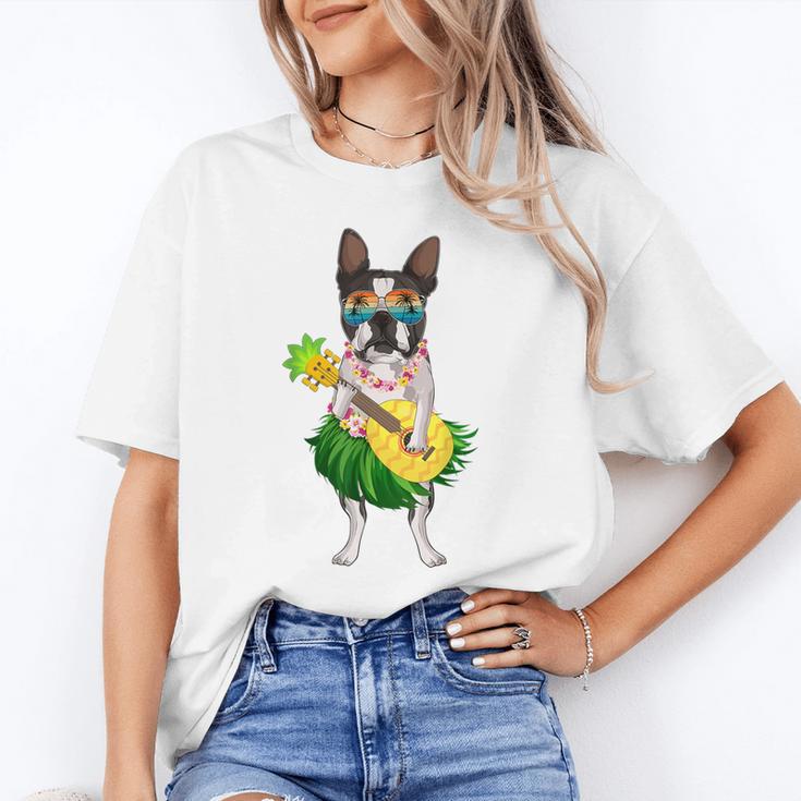 Hawaiian Boston Terrier Dog Pineapple Ukulele Summer For Men Women Girls Kids Unisex T-Shirt, funny gift