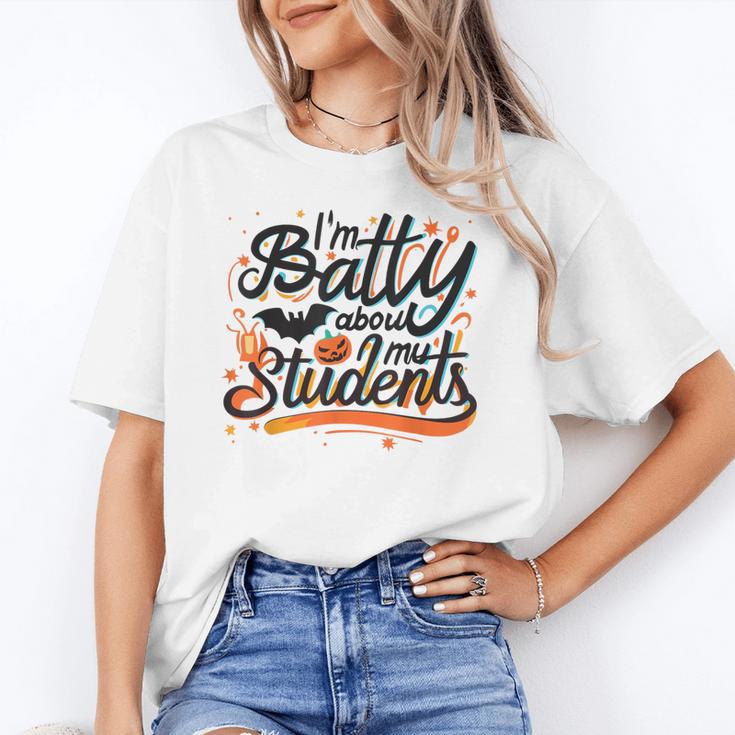 I'm Batty About My Students Watercolor Bat Teacher Halloween Unisex T-Shirt, funny gift I'm Batty About My Students Watercolor Bat Teacher Halloween Unisex T-Shirt, funny gift