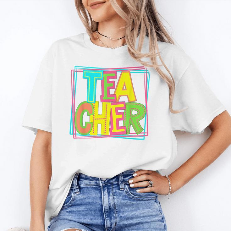 Neon Retro Teacher Cute Teacher Team New Teacher Back To Sch Unisex T-Shirt, funny gift Neon Retro Teacher Cute Teacher Team New Teacher Back To Sch Unisex T-Shirt, funny gift