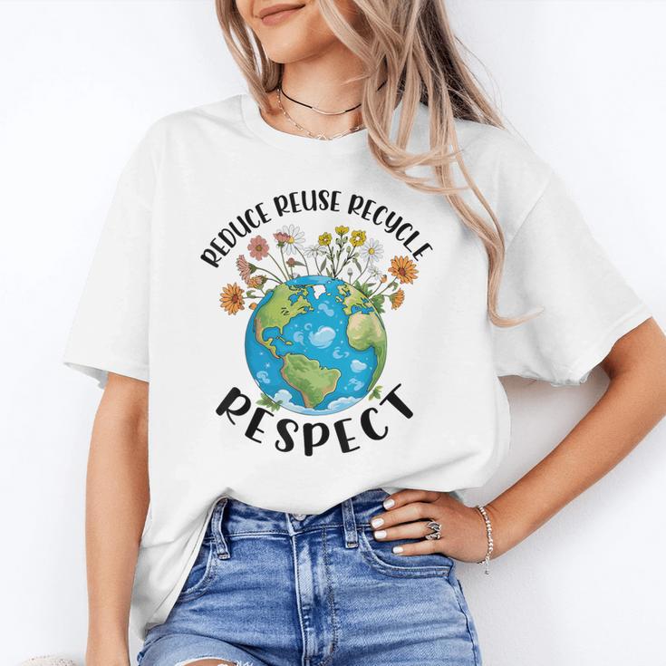 Reduce Reuse Recycle Respect Earth Day Teacher Girl Women Unisex T-Shirt, funny gift Reduce Reuse Recycle Respect Earth Day Teacher Girl Women Unisex T-Shirt, funny gift