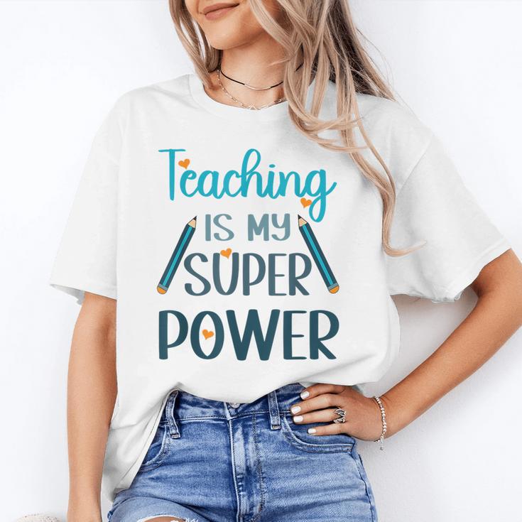 Retro Groovy Teaching Is My Super Power Teacher's Present Men Women Unisex T-Shirt, funny gift Retro Groovy Teaching Is My Super Power Teacher's Present Men Women Unisex T-Shirt, funny gift