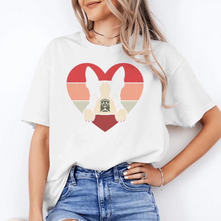 Retro Heart Boston Terrier Dog Vintage Valentine Unisex T-Shirt, funny gift