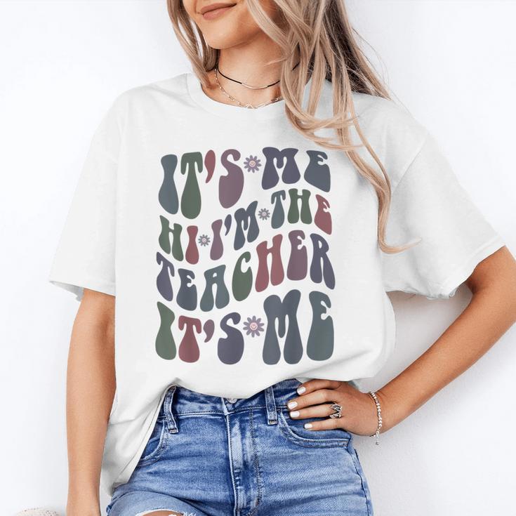 Retro IT'S ME Hi I'm The TEACHER Groovy Testing Squad Pink Unisex T-Shirt, Groovy Teacher Shirts, funny gift Retro IT'S ME Hi I'm The TEACHER Groovy Testing Squad Pink Unisex T-Shirt, Groovy Teacher Shirts, funny gift