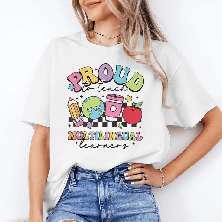 Retro Proud To Teach Multilingual Learners English Teacher Unisex T-Shirt, English Teacher Shirts, funny gift Retro Proud To Teach Multilingual Learners English Teacher Unisex T-Shirt, English Teacher Shirts, funny gift