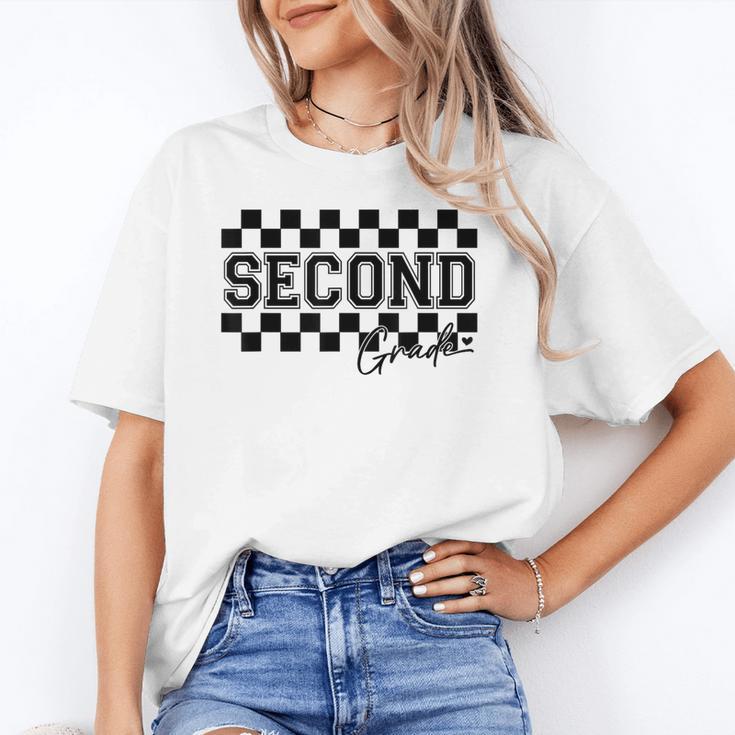 Second Grade Checkered Teacher 1st Day Back To School Women Unisex T-Shirt, funny gift Second Grade Checkered Teacher 1st Day Back To School Women Unisex T-Shirt, funny gift