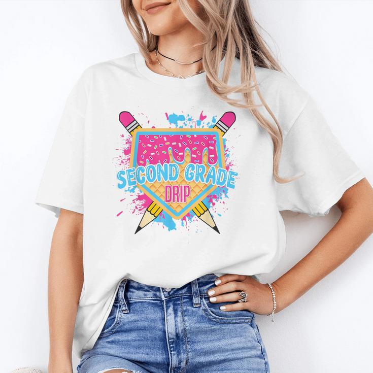 Second Grade Drip Ice Cream Home Plate Baseball Teachers Kid Unisex T-Shirt, funny gift Second Grade Drip Ice Cream Home Plate Baseball Teachers Kid Unisex T-Shirt, funny gift