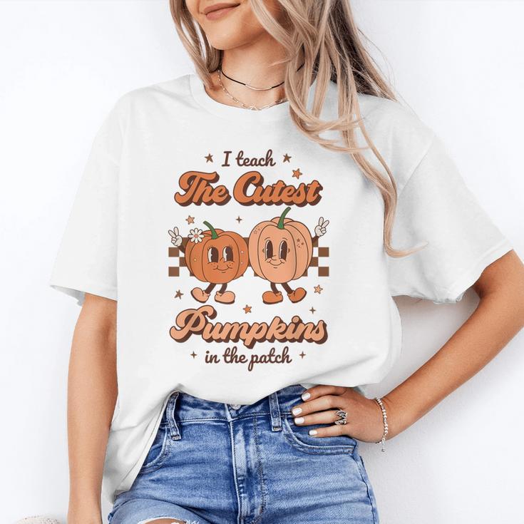 I Teach The Cutest Pumpkins In The Patch Retro Teacher Fall Unisex T-Shirt, funny gift I Teach The Cutest Pumpkins In The Patch Retro Teacher Fall Unisex T-Shirt, funny gift