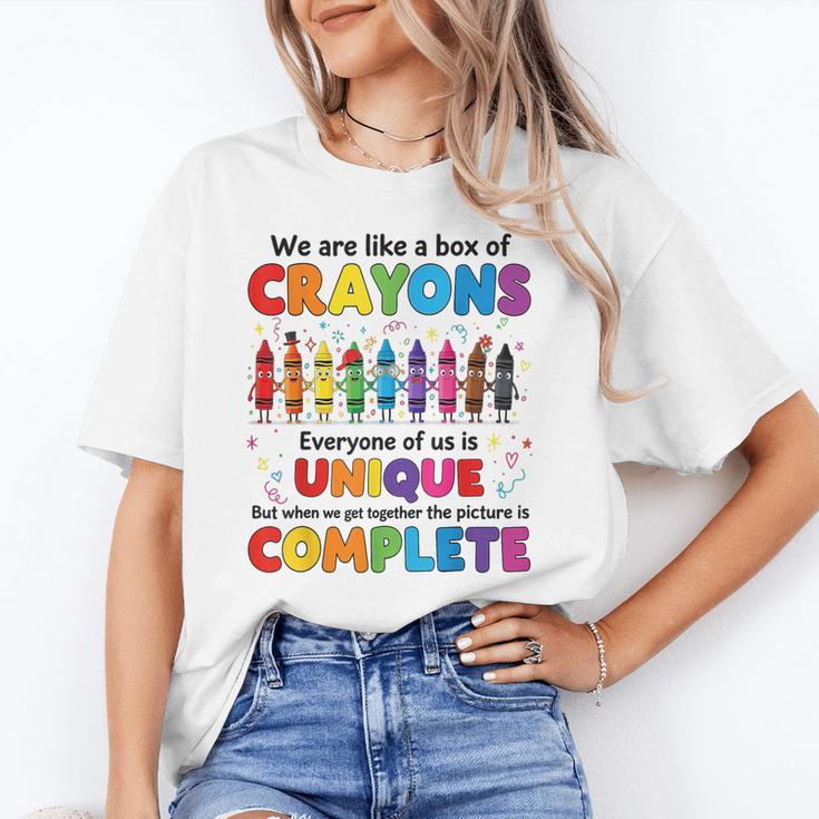 Teacher We Are Like a Box Of Crayons Back To School Unisex T-Shirt, funny gift Teacher We Are Like a Box Of Crayons Back To School Unisex T-Shirt, funny gift