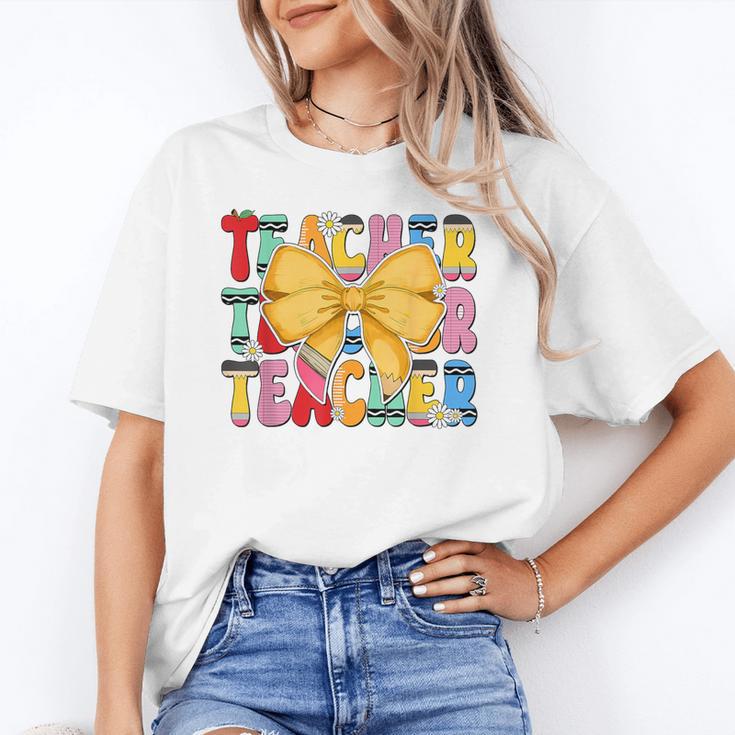 Teacher Pencil Coquette Bow Back To School Teacher Unisex T-Shirt, funny gift Teacher Pencil Coquette Bow Back To School Teacher Unisex T-Shirt, funny gift