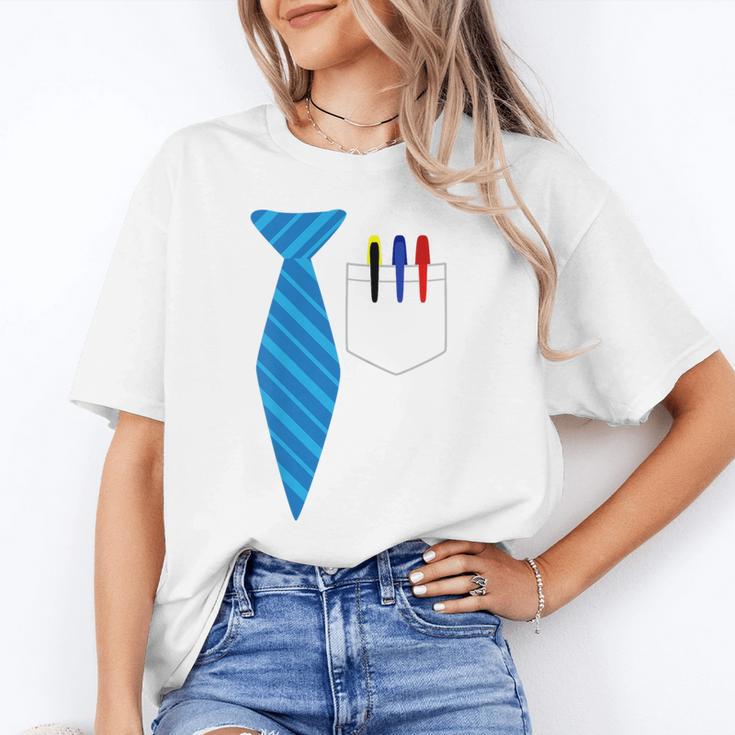 Teacher Tie & Pocket Protector Costume School Unisex T-Shirt, funny gift