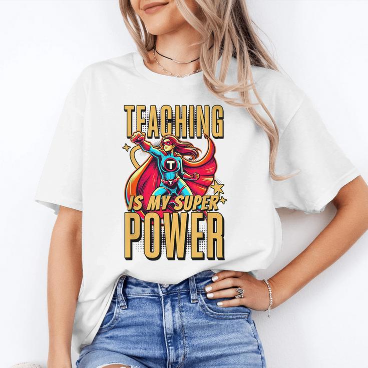 Teaching Is My Super Power Superhero Teacher Unisex T-Shirt, Super Teacher Shirts, funny gift