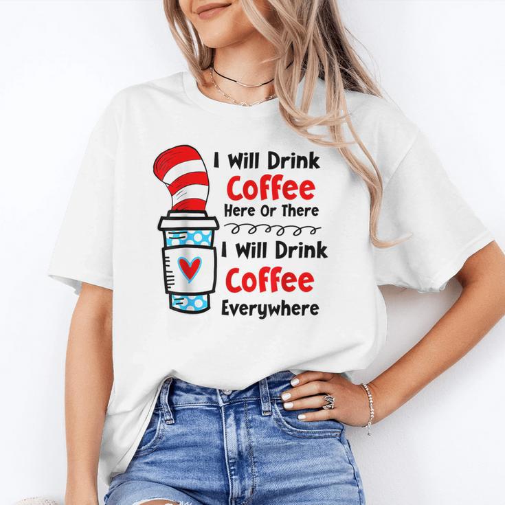 Teaching I Will Drink Coffee Here Or There Teacher Unisex T-Shirt, funny gift Teaching I Will Drink Coffee Here Or There Teacher Unisex T-Shirt, funny gift