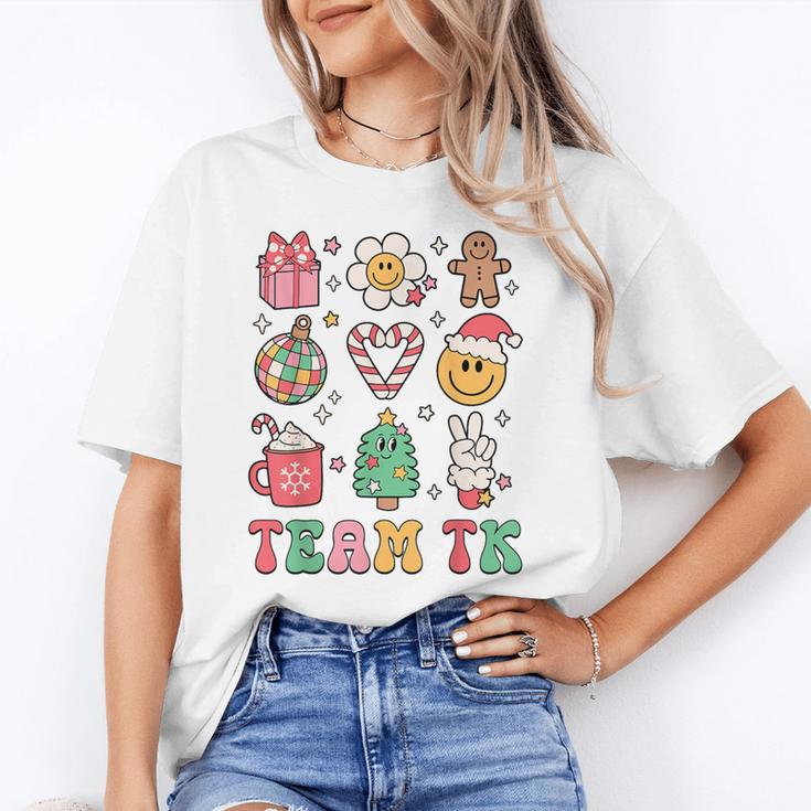 Team TK Teacher Christmas Groovy Smile Face Girl Boy Kid TK Unisex T-Shirt, Groovy Teacher Shirts, funny gift Team TK Teacher Christmas Groovy Smile Face Girl Boy Kid TK Unisex T-Shirt, Groovy Teacher Shirts, funny gift