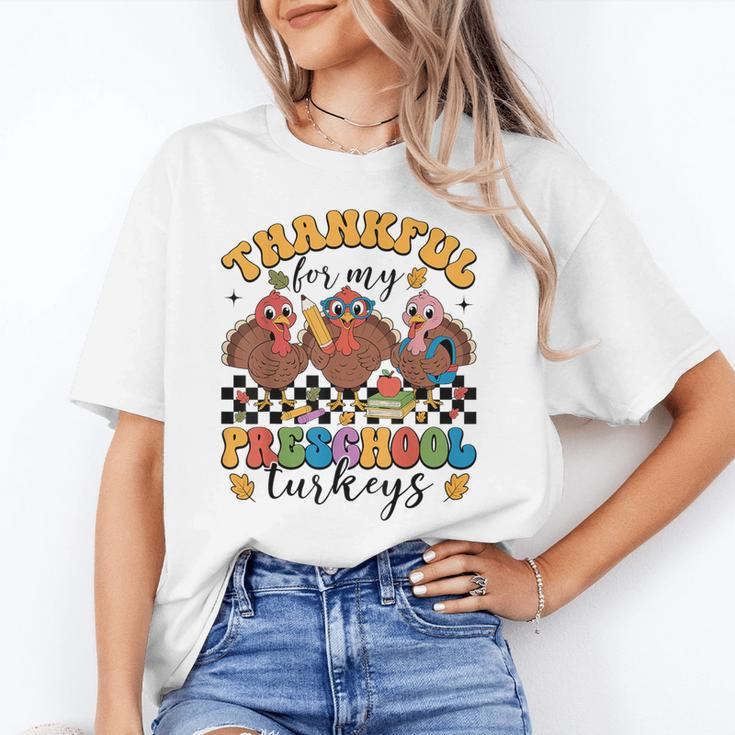 Thankful For My Preschool Turkeys Thanksgiving Teacher Fall Unisex T-Shirt, funny gift Thankful For My Preschool Turkeys Thanksgiving Teacher Fall Unisex T-Shirt, funny gift