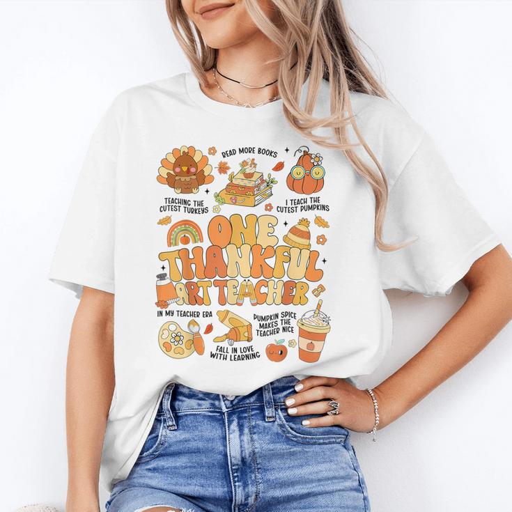 Thanksgiving One Thankful Art Teacher Fall Groovy Men Women Unisex T-Shirt, Groovy Teacher Shirts, funny gift Thanksgiving One Thankful Art Teacher Fall Groovy Men Women Unisex T-Shirt, Groovy Teacher Shirts, funny gift