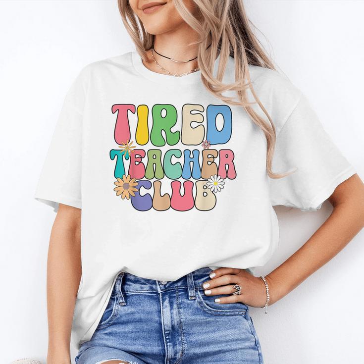 Tired Teachers Club Groovy Teachers Back To School Unisex T-Shirt, funny gift Tired Teachers Club Groovy Teachers Back To School Unisex T-Shirt, funny gift