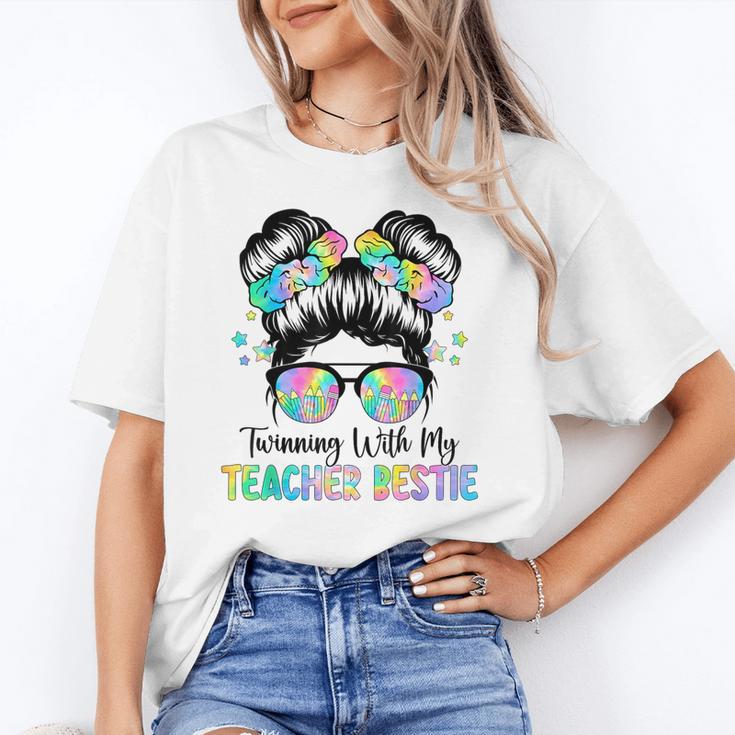 Twin Day Friends Teacher Twinning With My Bestie Unisex T-Shirt, funny gift