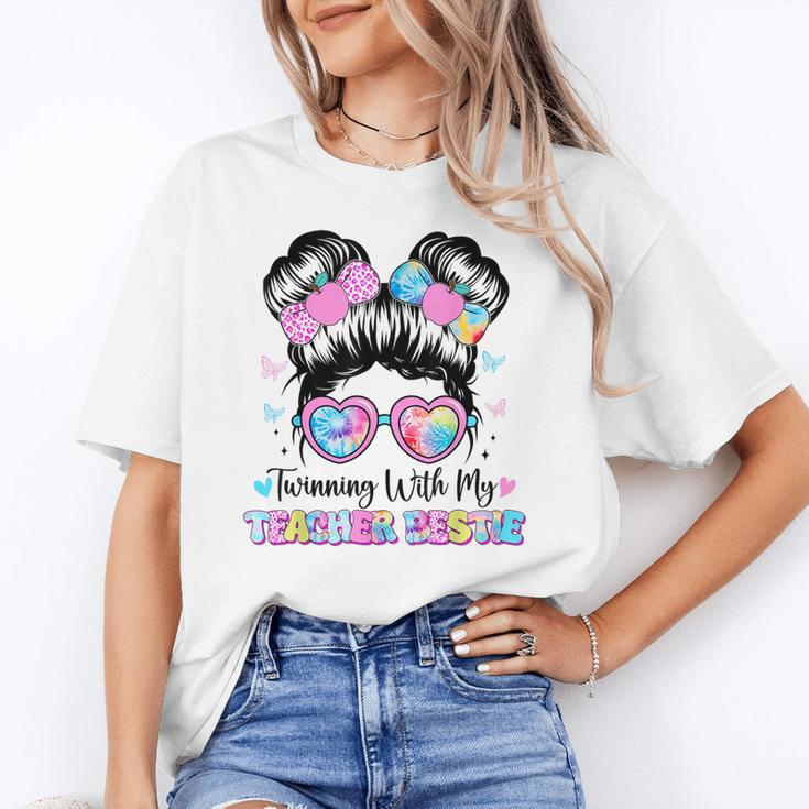 Twinning With My Teacher Bestie Twin Day Friends Teacher Unisex T-Shirt, funny gift Twinning With My Teacher Bestie Twin Day Friends Teacher Unisex T-Shirt, funny gift