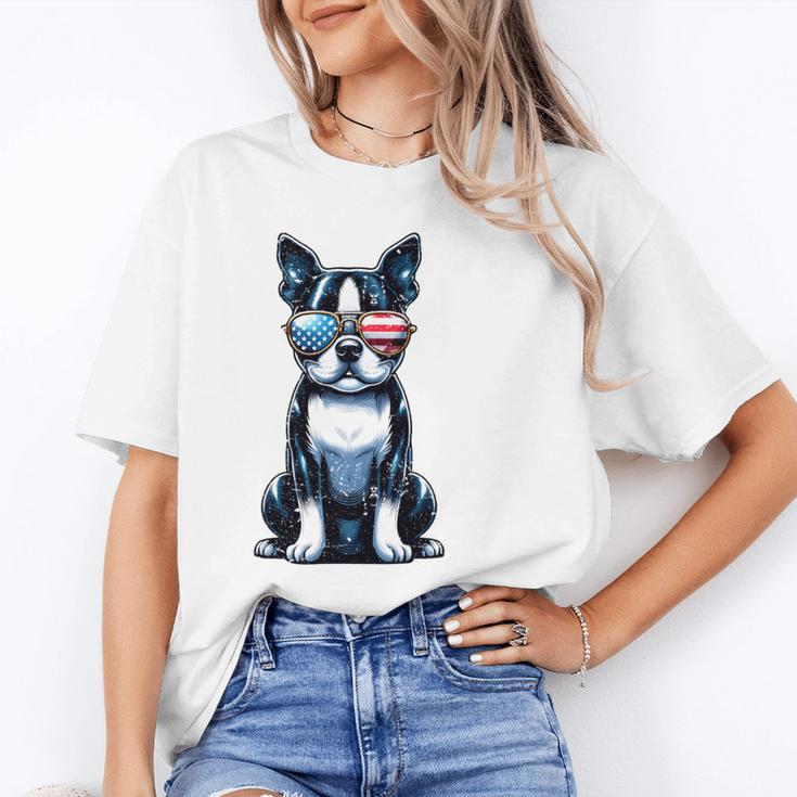 USA Flag Boston Terrier Best Dog Mom Ever 2025 Unisex T-Shirt, Boston Terrier Mom Shirts, funny gift