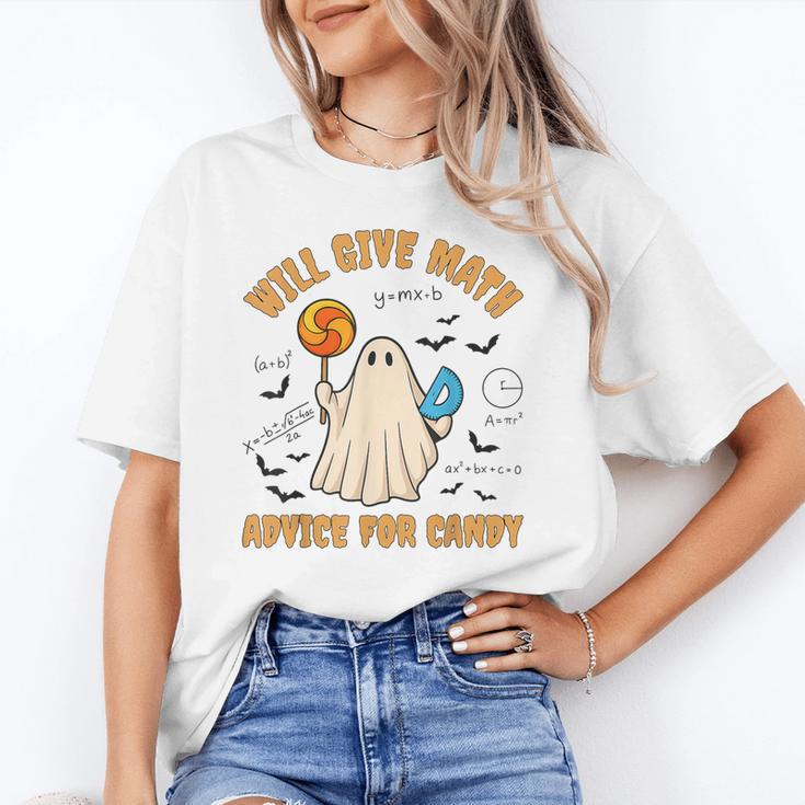 Will Give Math Advice For Candy Math Ghost Teacher Halloween Unisex T-Shirt, funny gift Will Give Math Advice For Candy Math Ghost Teacher Halloween Unisex T-Shirt, funny gift