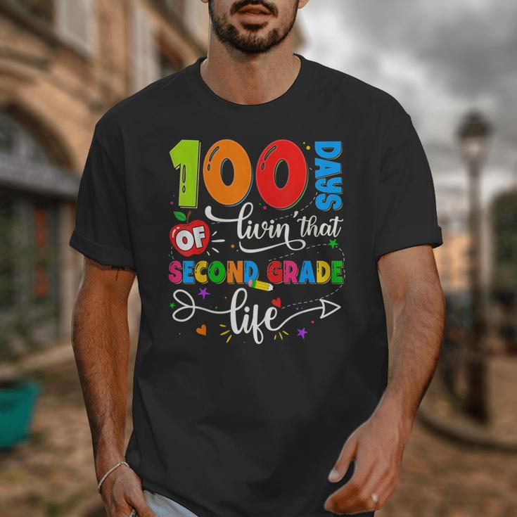 100 Days Of Living That 2nd Grade Life Boy Girl Teacher Unisex T-Shirt, 2nd Grade Teacher Gifts, funny design 100 Days Of Living That 2nd Grade Life Boy Girl Teacher Unisex T-Shirt, 2nd Grade Teacher Gifts, funny design