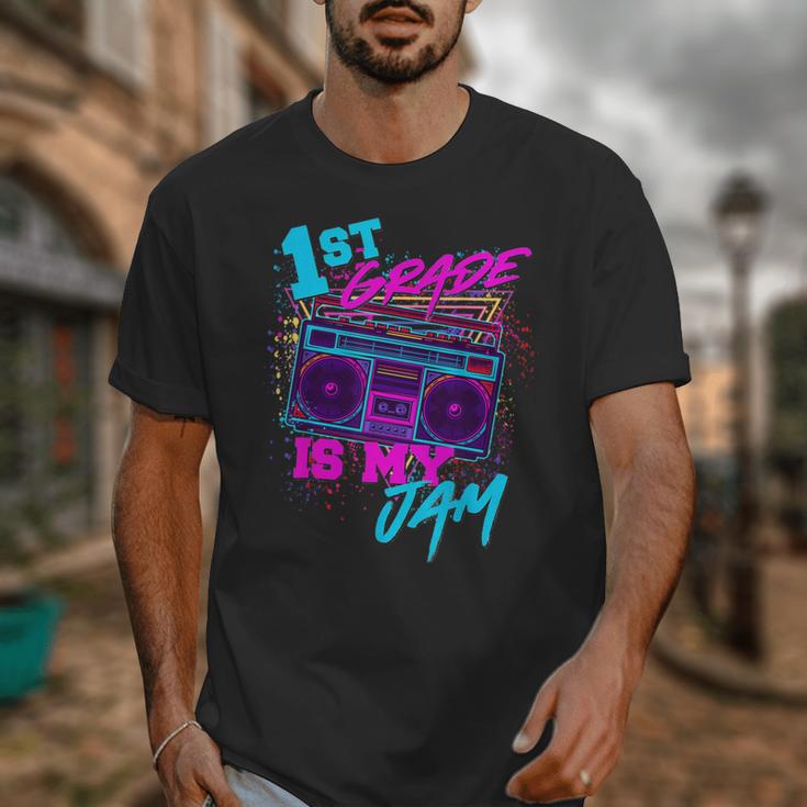 1st Grade Is My Jam Vintage 80s 80's Teacher Student Retro Unisex T-Shirt, funny design 1st Grade Is My Jam Vintage 80s 80's Teacher Student Retro Unisex T-Shirt, funny design