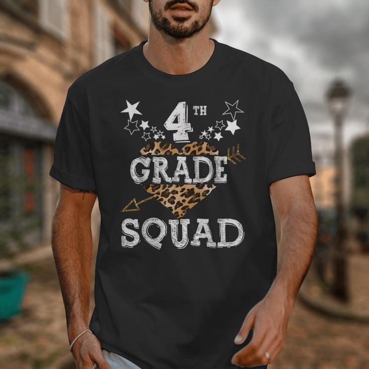 4th Grade Squad Star Team Leopard Teacher Crew Student Men Women Girls Kids Unisex T-Shirt, 4th Grade Teacher Gifts, funny design