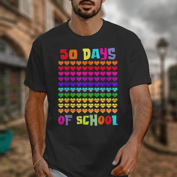50 Days Of School Hearts Teacher Happy 50th Day Of School Unisex T-Shirt, funny design 50 Days Of School Hearts Teacher Happy 50th Day Of School Unisex T-Shirt, funny design