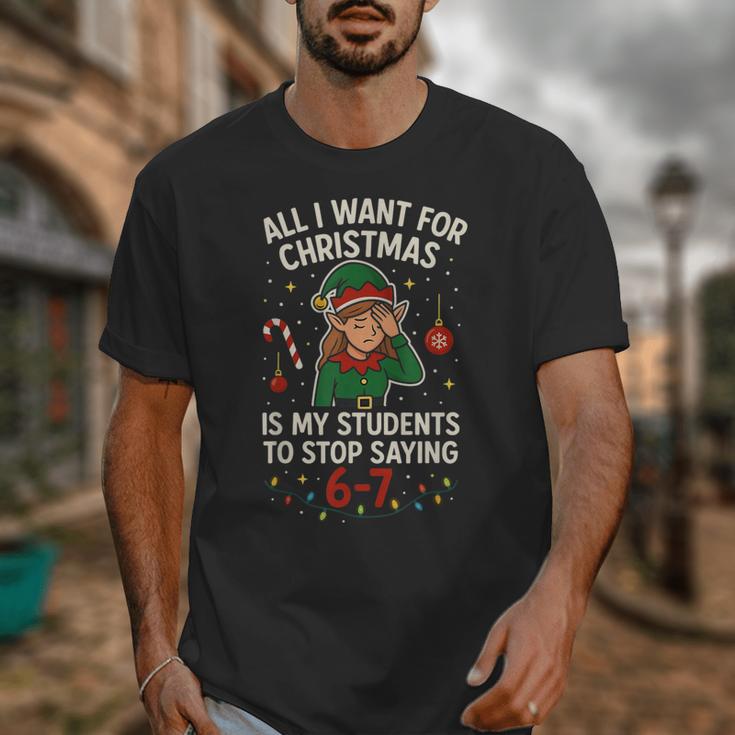 6-7 Students Saying 67 Xmas Six Seven Teacher Christmas Unisex T-Shirt, funny design 6-7 Students Saying 67 Xmas Six Seven Teacher Christmas Unisex T-Shirt, funny design