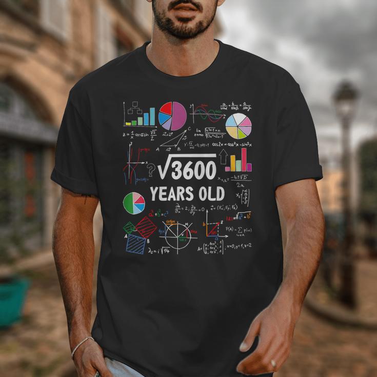 60 Year Old Math Teacher Square Root Of 3600 60th Birthday Unisex T-Shirt, funny design 60 Year Old Math Teacher Square Root Of 3600 60th Birthday Unisex T-Shirt, funny design
