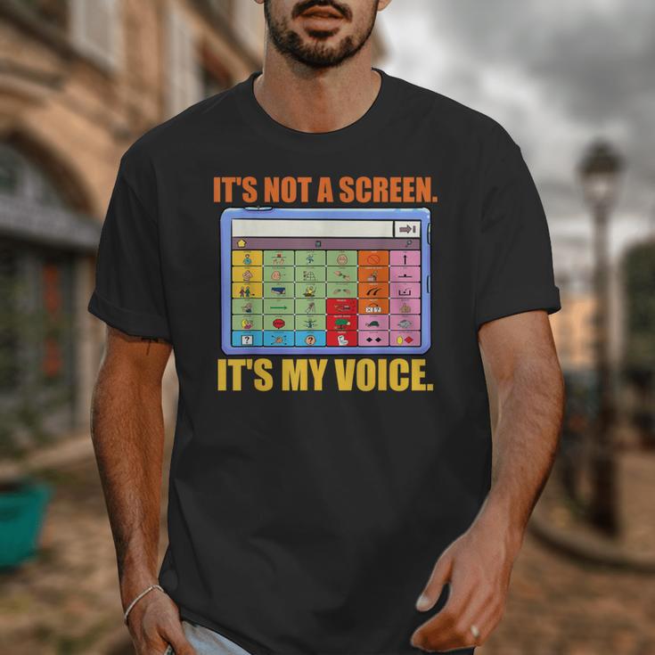 AAC Awareness AAC Teacher It's Not A Screen It's My Voice Men Women Unisex T-Shirt, funny design