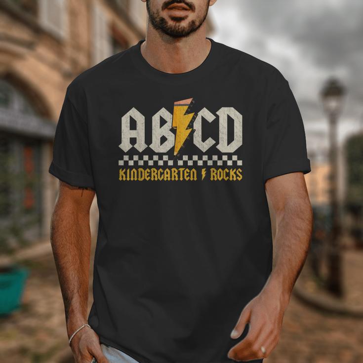 ABCD Kindergarten Rocks Pencil Lightning Students Teachers Unisex T-Shirt, funny design