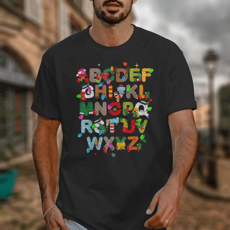 ABCs Learning Kindergarten Teacher Christmas Lights Alphabet For Men Women Kids Unisex T-Shirt, funny design ABCs Learning Kindergarten Teacher Christmas Lights Alphabet For Men Women Kids Unisex T-Shirt, funny design