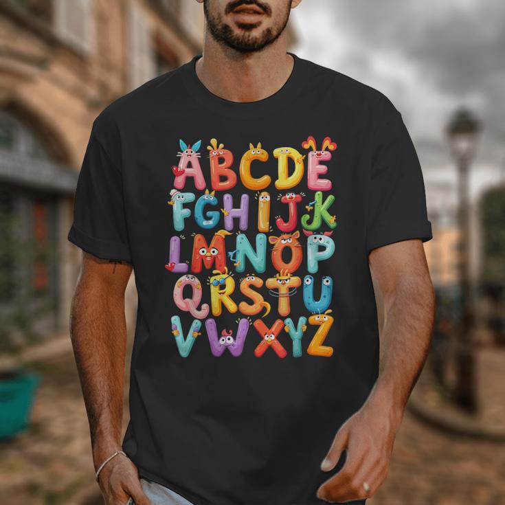 Alphabet A-Z ABC Kids Back To School Pre K Teachers Unisex T-Shirt, funny design Alphabet A-Z ABC Kids Back To School Pre K Teachers Unisex T-Shirt, funny design