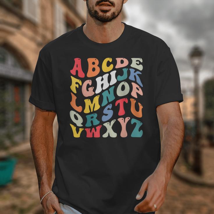 Alphabet Hi Back To School ABC Pre K Kindergarten Teacher Unisex T-Shirt, funny design Alphabet Hi Back To School ABC Pre K Kindergarten Teacher Unisex T-Shirt, funny design