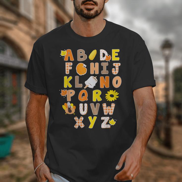Alphabet Turkey Thanksgiving Costume Preschool Teacher Men Women Unisex T-Shirt, funny design