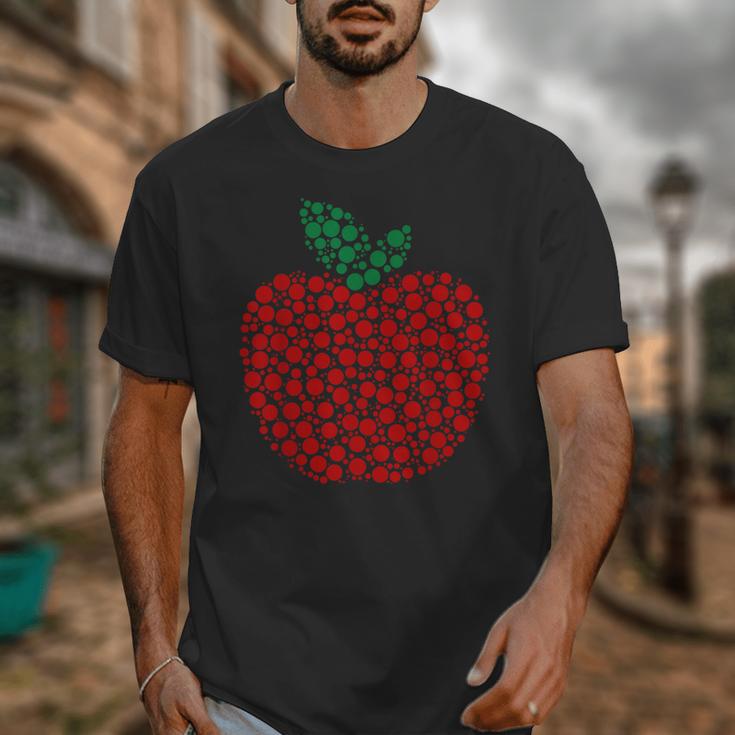 Apple Dot Pattern Art Teacher Appreciation Men Women Humor Unisex T-Shirt, funny design Apple Dot Pattern Art Teacher Appreciation Men Women Humor Unisex T-Shirt, funny design