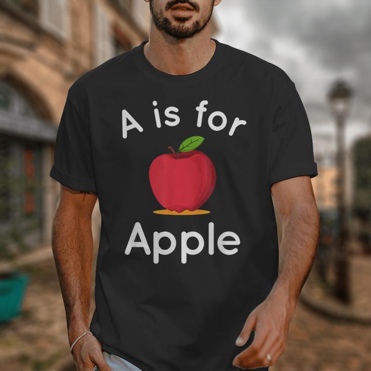 A Is For Apple Toddler Kindergarten Preschool Teacher Unisex T-Shirt, funny design A Is For Apple Toddler Kindergarten Preschool Teacher Unisex T-Shirt, funny design