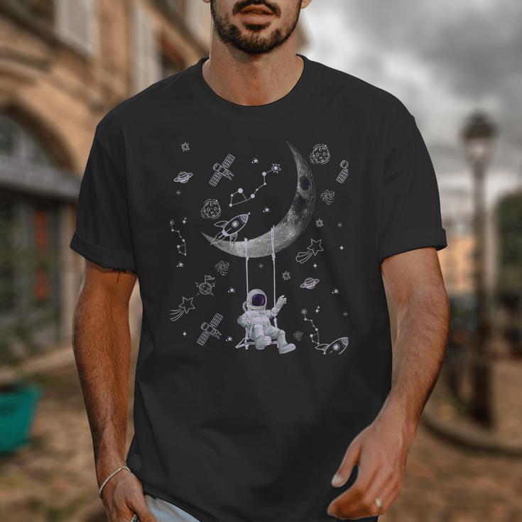 Astronaut Purple Moon Swing NASA Space Science Teacher Unisex T-Shirt, Science Teacher Gifts, funny design Astronaut Purple Moon Swing NASA Space Science Teacher Unisex T-Shirt, Science Teacher Gifts, funny design
