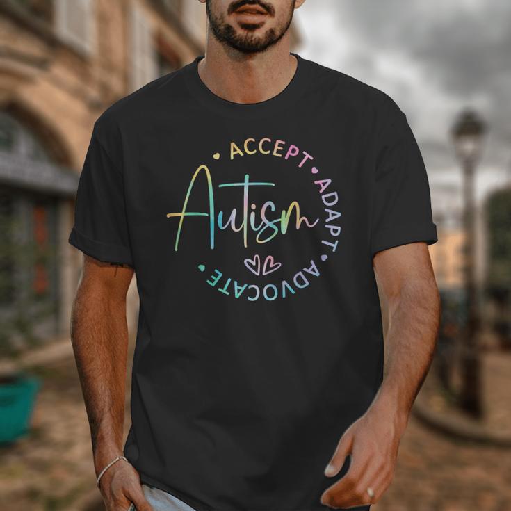 Autism Awareness Accept Adapt Advocate Autism Mom Teacher Unisex T-Shirt, Couple Gifts, funny design Autism Awareness Accept Adapt Advocate Autism Mom Teacher Unisex T-Shirt, Couple Gifts, funny design