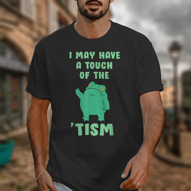 Autism Awareness Neurodiversity Teacher Frog I May Have A Touch Of The Tism Neurodivergent Small Unisex T-Shirt, funny design