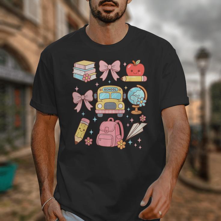 Back To School Coquette Teacher Women Girl Kindergarten PreK Unisex T-Shirt, funny design Back To School Coquette Teacher Women Girl Kindergarten PreK Unisex T-Shirt, funny design