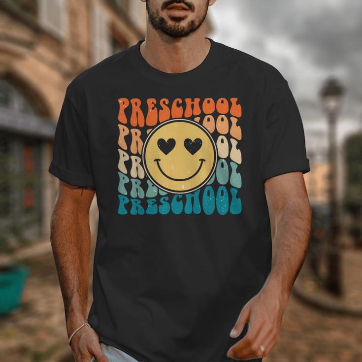Back To School Groovy Smile Preschool Teachers Students Kids Unisex T-Shirt, funny design