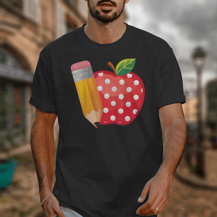 Back To School Pencil And Apple Teacher Student Unisex T-Shirt, funny design Back To School Pencil And Apple Teacher Student Unisex T-Shirt, funny design