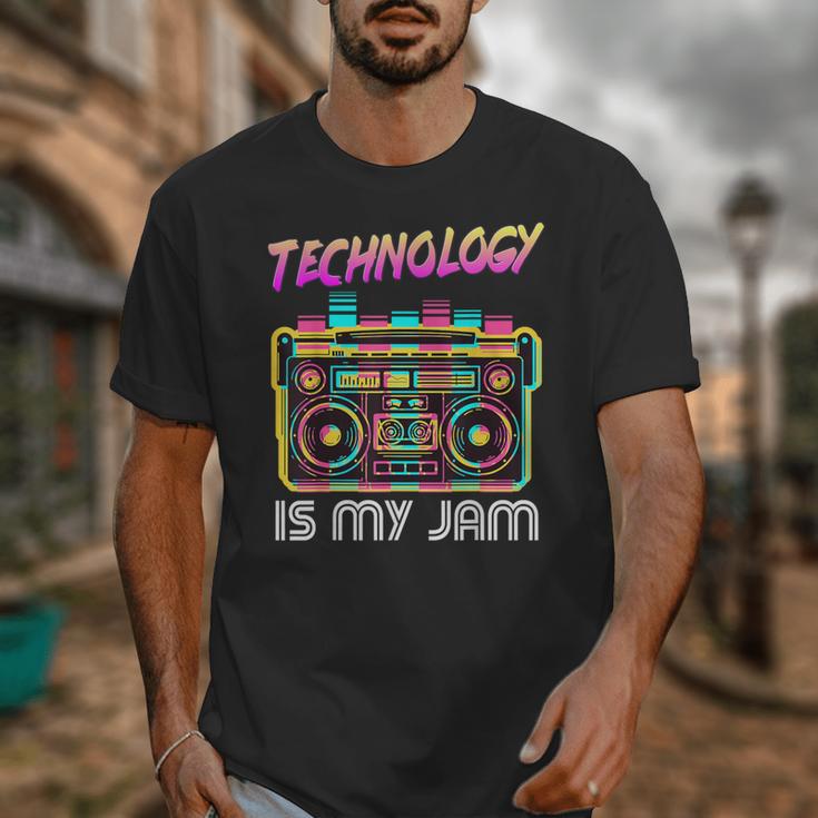 Back To School Retro Technology Is My Jam 80's Teacher Unisex T-Shirt, funny design Back To School Retro Technology Is My Jam 80's Teacher Unisex T-Shirt, funny design