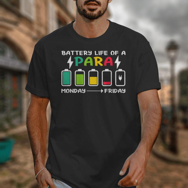 Battery Life Of a Paraprofessional Para Teacher Life Unisex T-Shirt, funny design Battery Life Of a Paraprofessional Para Teacher Life Unisex T-Shirt, funny design
