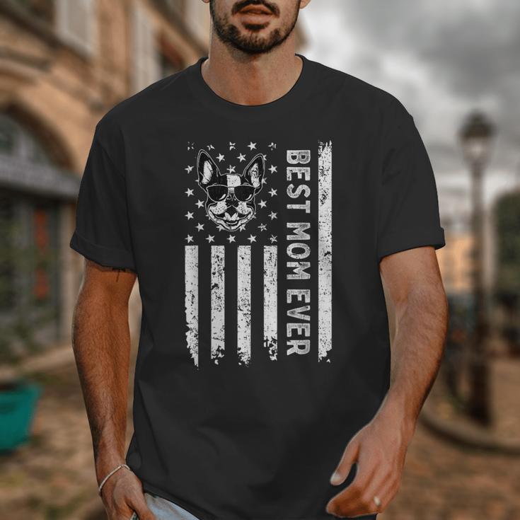 Best Boston Terrier Dog Mom Ever USA Flag For Men Women Kids Unisex T-Shirt, Couple Gifts, Mom Gifts, Boston Terrier Mom Gifts, funny design