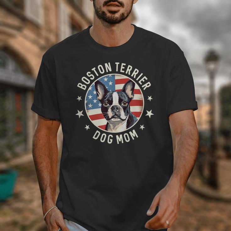Boston Bull Terrier Women Boston Terrier Dog Mom Unisex T-Shirt, Couple Gifts, Mom Gifts, Boston Terrier Mom Gifts, funny design